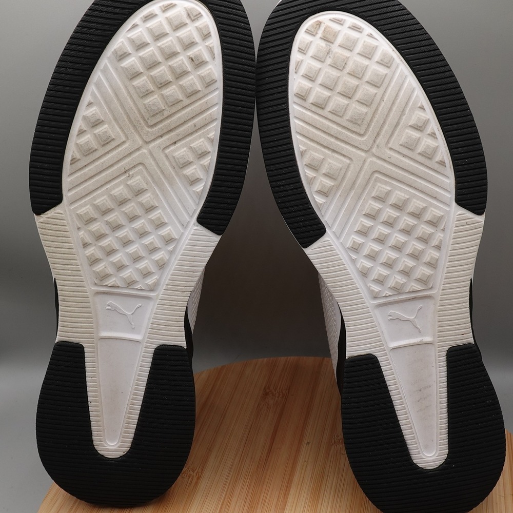 Puma Shoes Men 13 White Black Retaliate Training Athletic Sneaker 192340-19 Flaw - Picture 9 of 12
